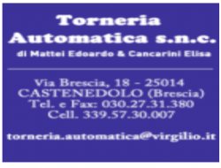 Torneria automatica di mattei edoardo e cancarini elisa snc - Macchine utensili per lavorazione metalli,Torneria metalli,Tornerie metalli,Torni - Castenedolo (Brescia)