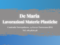 De maria lavorazioni materie plastiche - Gomma articoli vari - produzione e ingrosso,Materie plastiche articoli vari - produzione e ingrosso,Materie plastiche cucite e saldate,Materie plastiche rinforzate e materiali composti - Torrecuso (Benevento)